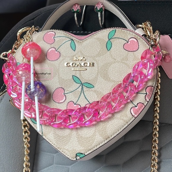 Cosmic Candy Cluster Glitter Star Iridescent Pink Purple Lollipop Y2K Bag Charm - Picture 5 of 9